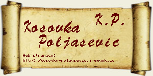 Kosovka Poljašević vizit kartica
